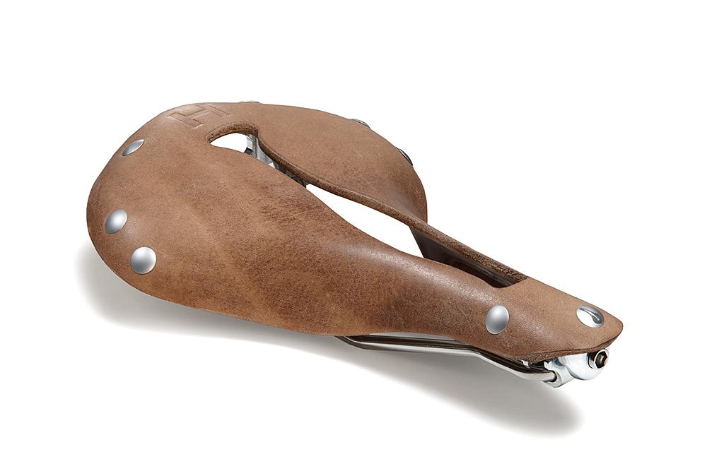 H2 Touring Saddle, Oxblood Leather, Silver Rivets