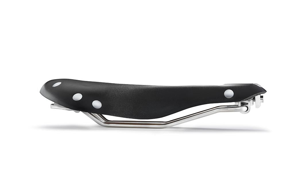 X2 Touring Saddle, Black Leather, Silver Rivets