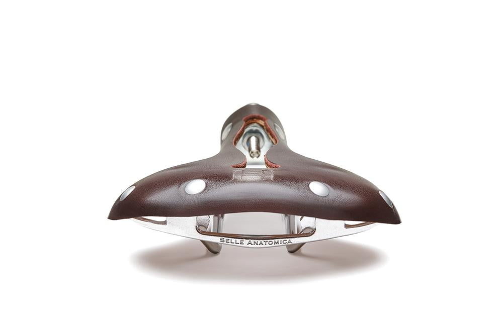 H2 Touring Saddle, Tool Leather, Silver Rivets
