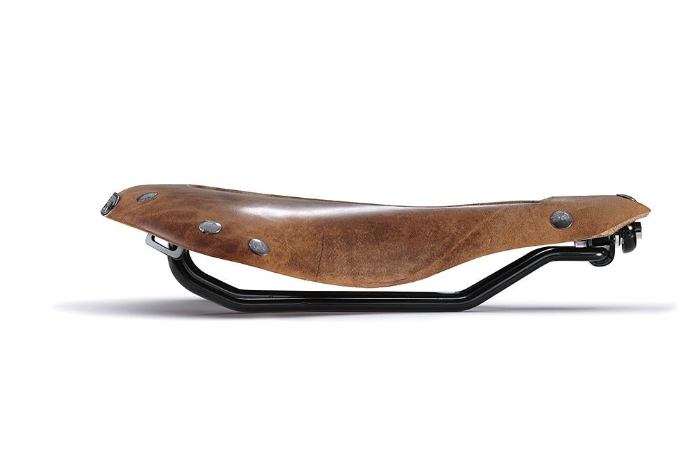 H1 Touring Saddle, Tool Leather, Gun Metal Rivets