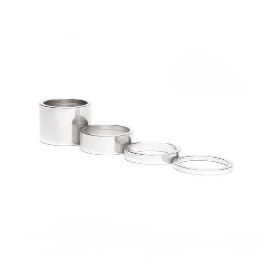 Spacer Kit, 1-1/8",S20/20/10/5/5/2.5mm, Silver