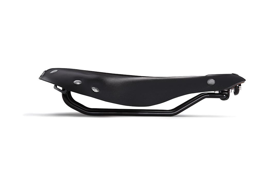 H1 Touring Saddle, Black Leather, Gun Metal Rivets