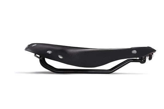 H1 Touring Saddle, Black Leather, Gun Metal Rivets